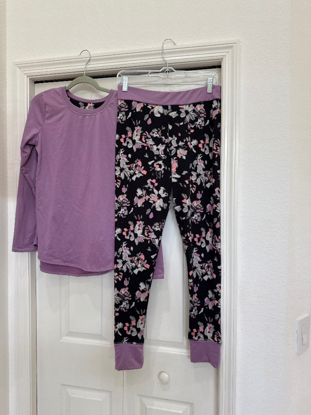 Cuddle duds pajama set. Purple and floral. Like new, never worn.